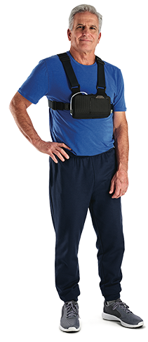 Person Wearing Duopa Chest Pack