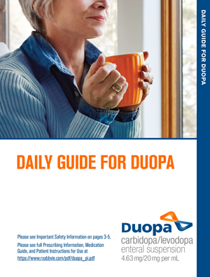 Daily Guide for Duopa Brochure Image